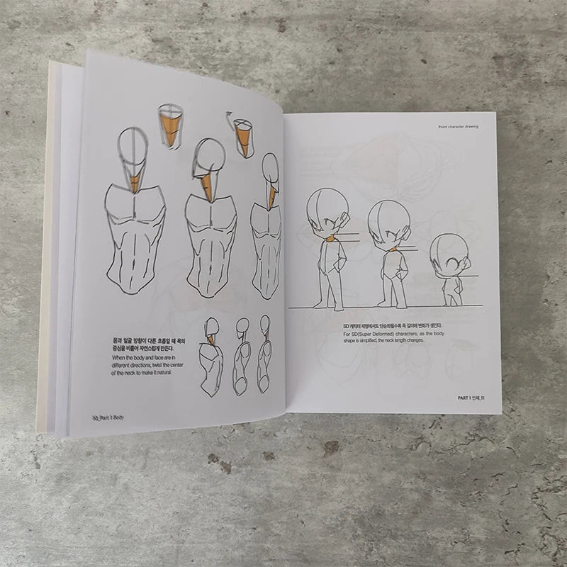 Korean Painter's Secret Character Quick Drawing Book Art Book Human Body Structure Modeling Hand-painted Technique Books