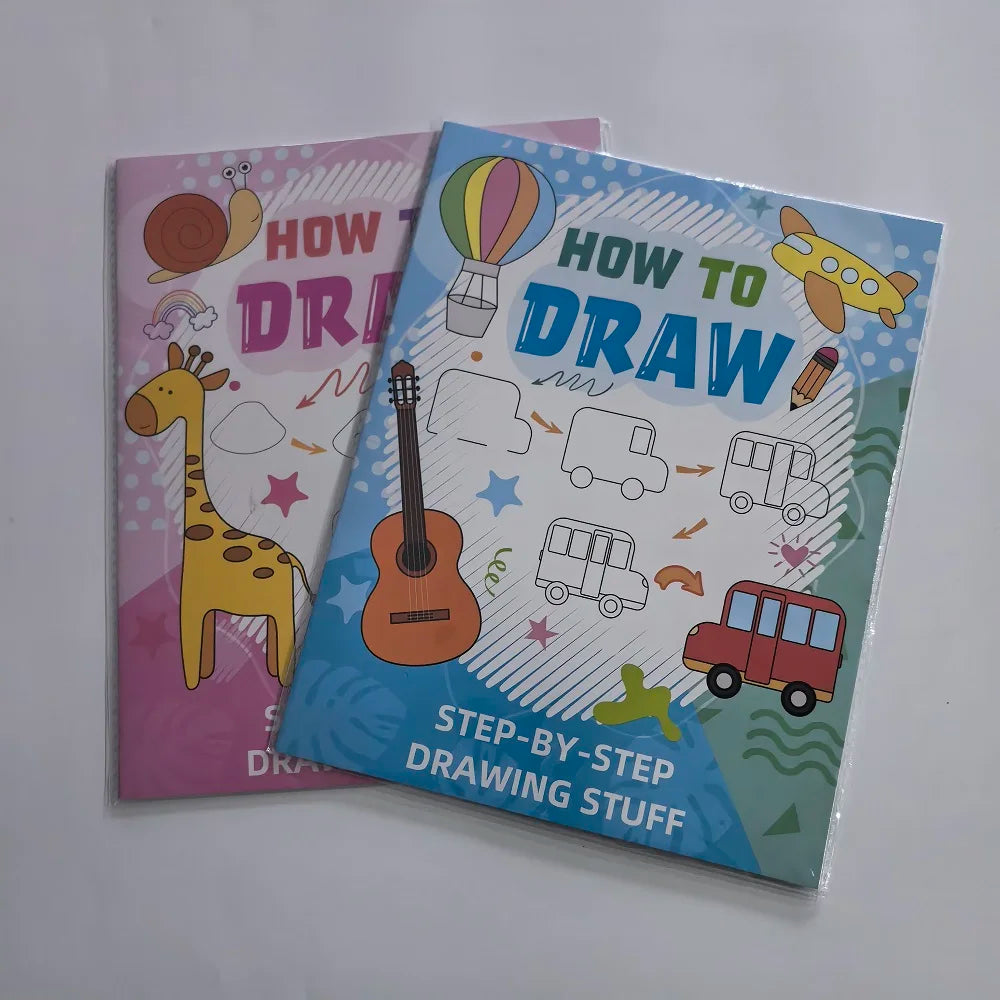 How To Draw Animal Cartoon Sketch Book for Kids Fun Doodles & Coloring Early Learning Educational Drawing Book for Students
