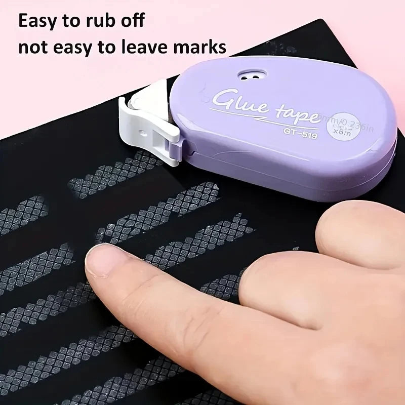 6m*6mm Double Sided Adhesive Dots Tape Handbook Glue Tape DIY Scrapbooking Collage Roller Glue Stationery Office School Supplies