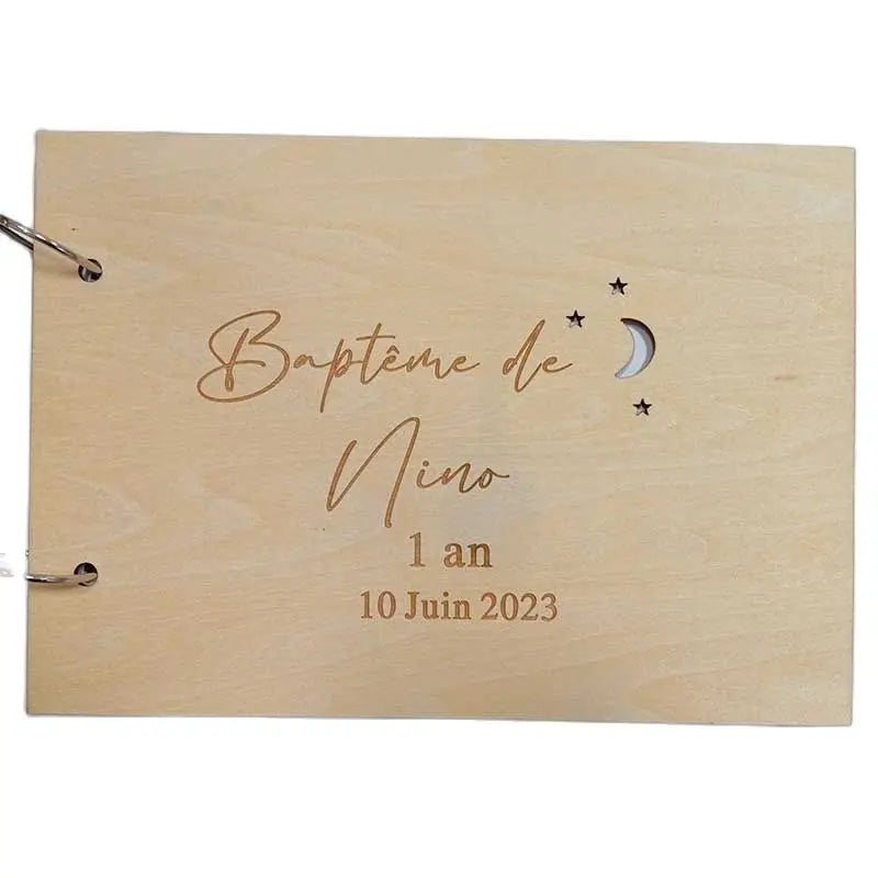 Custom Wedding Guestbook Guest Book for Wedding Baptism Communion Hollow Out Stars and Moon Simple and Romantic Wedding Supplies