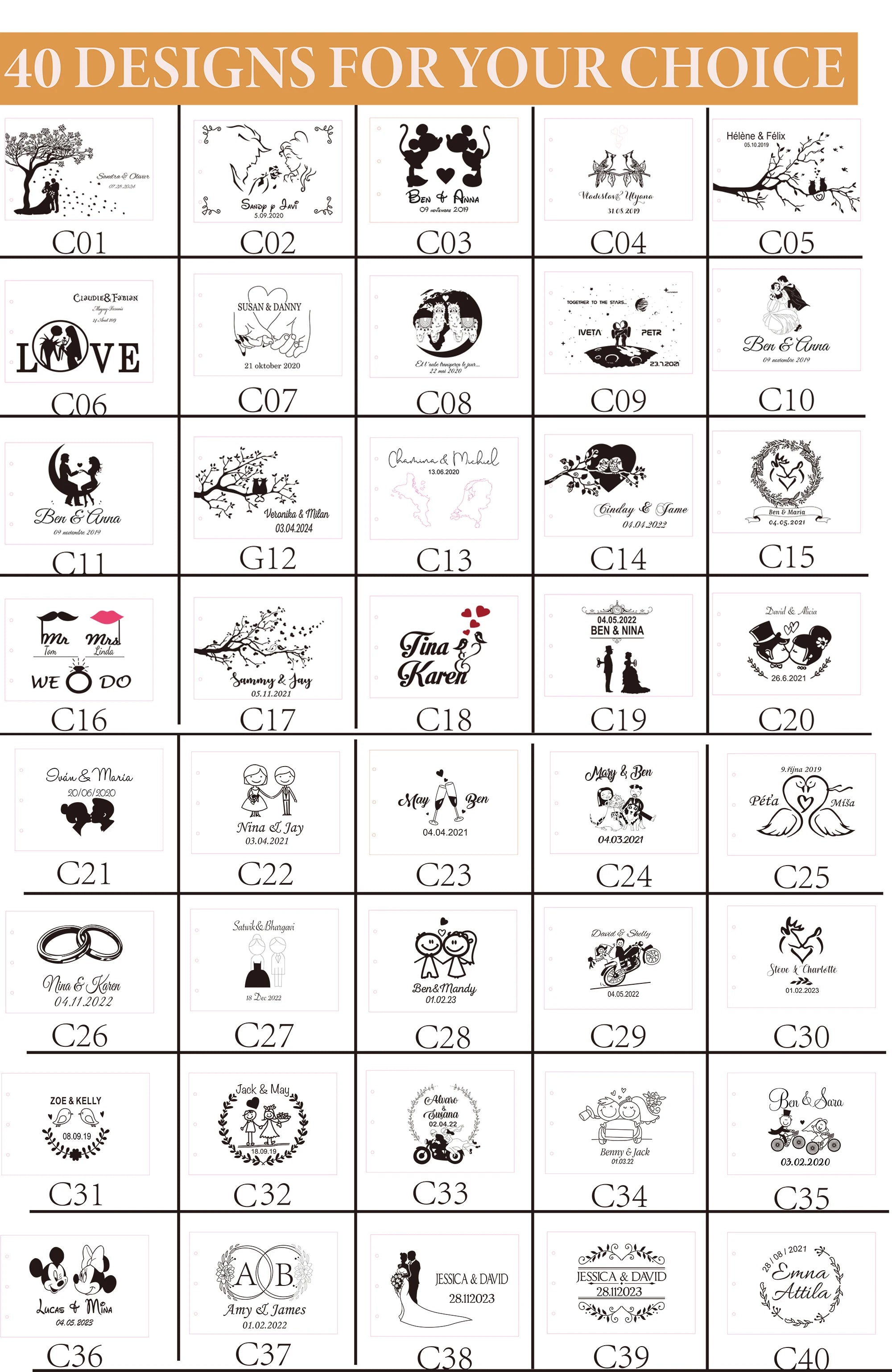 Personalized Wedding Anniversary Bridal Shower Guest Book Gift for Couple Memory Book Wedding Keepsake Advice Book Photo Prop