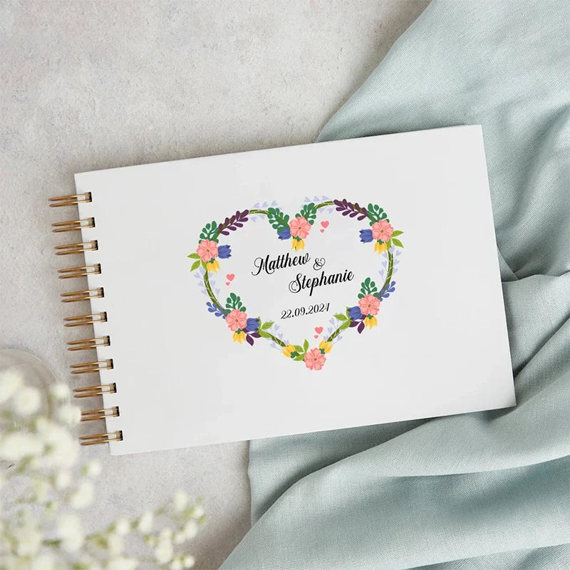 Personalized A4-A5 Guest Book for Wedding Decoration Custom Wedding Guest Book Birthday Photo Album Flower Signature Book Gifts