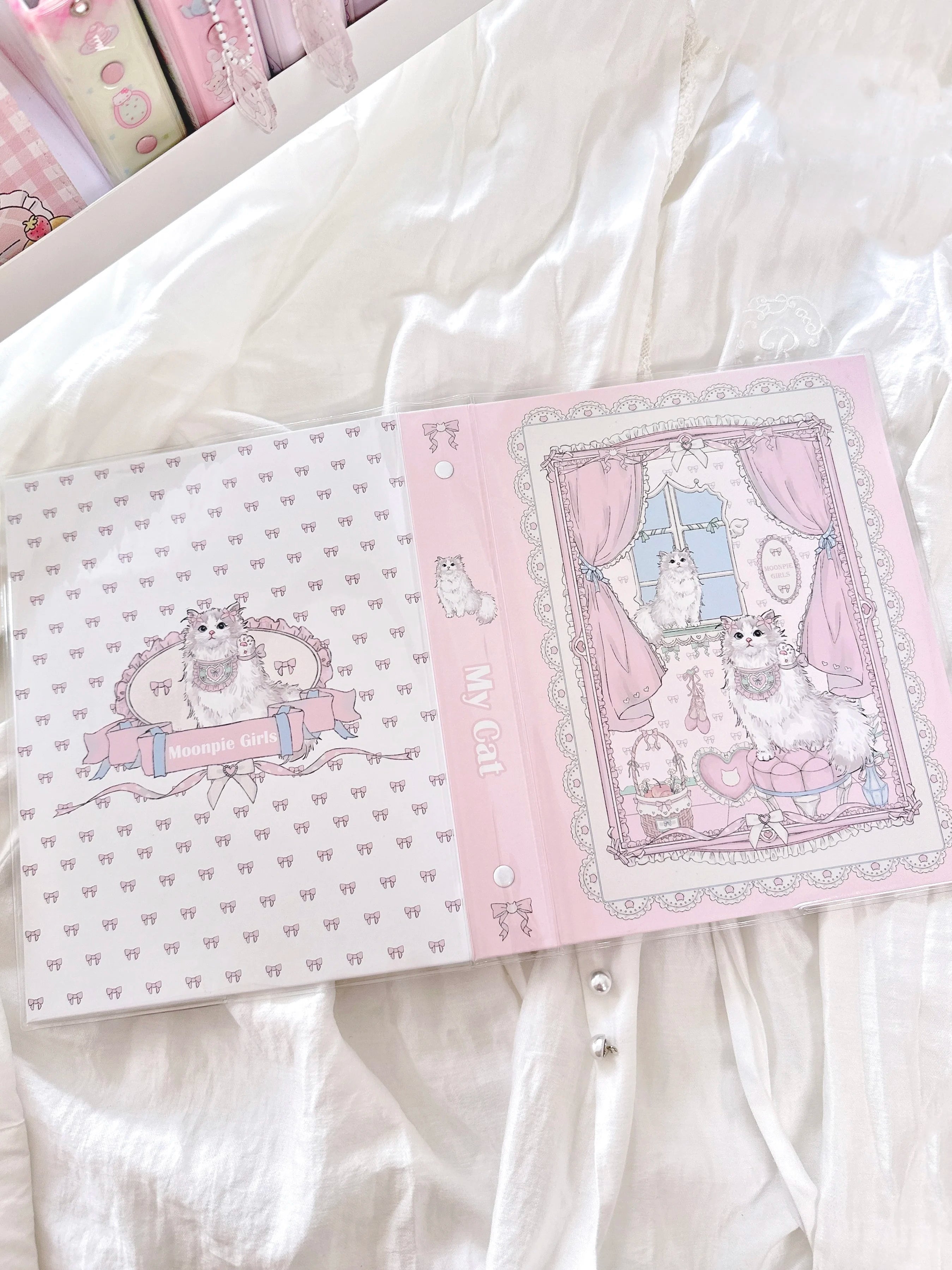 Cute Ragdoll Binder A5 4 Grid 3inch Photocard Holder Idol Photo Collect Book Card Album for Polaroid instax Girl Gift