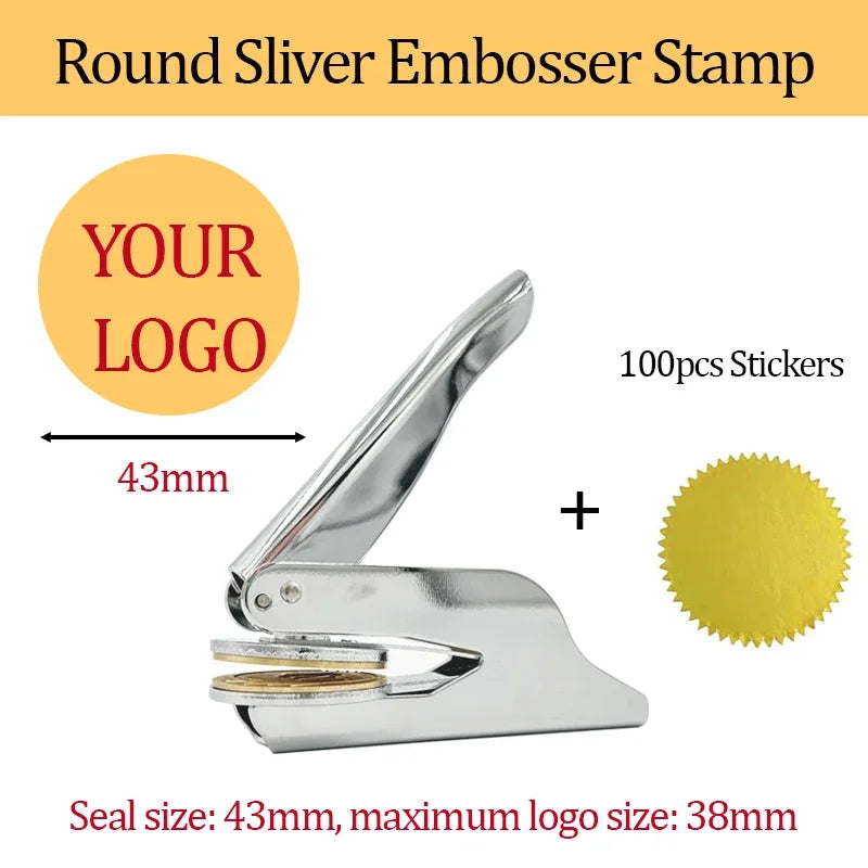 Customized Embossed Stamp Personalized Custom Book Embosser Seal Wedding Invitation Logo Customization Embossing Paper Stamps