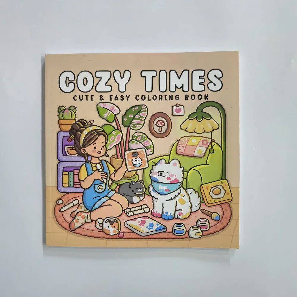 Adult Coloring Book Relaxation - Cute & Easy Designs for Stress Relief, Perfect Gift for Women, Birthday Party Favors