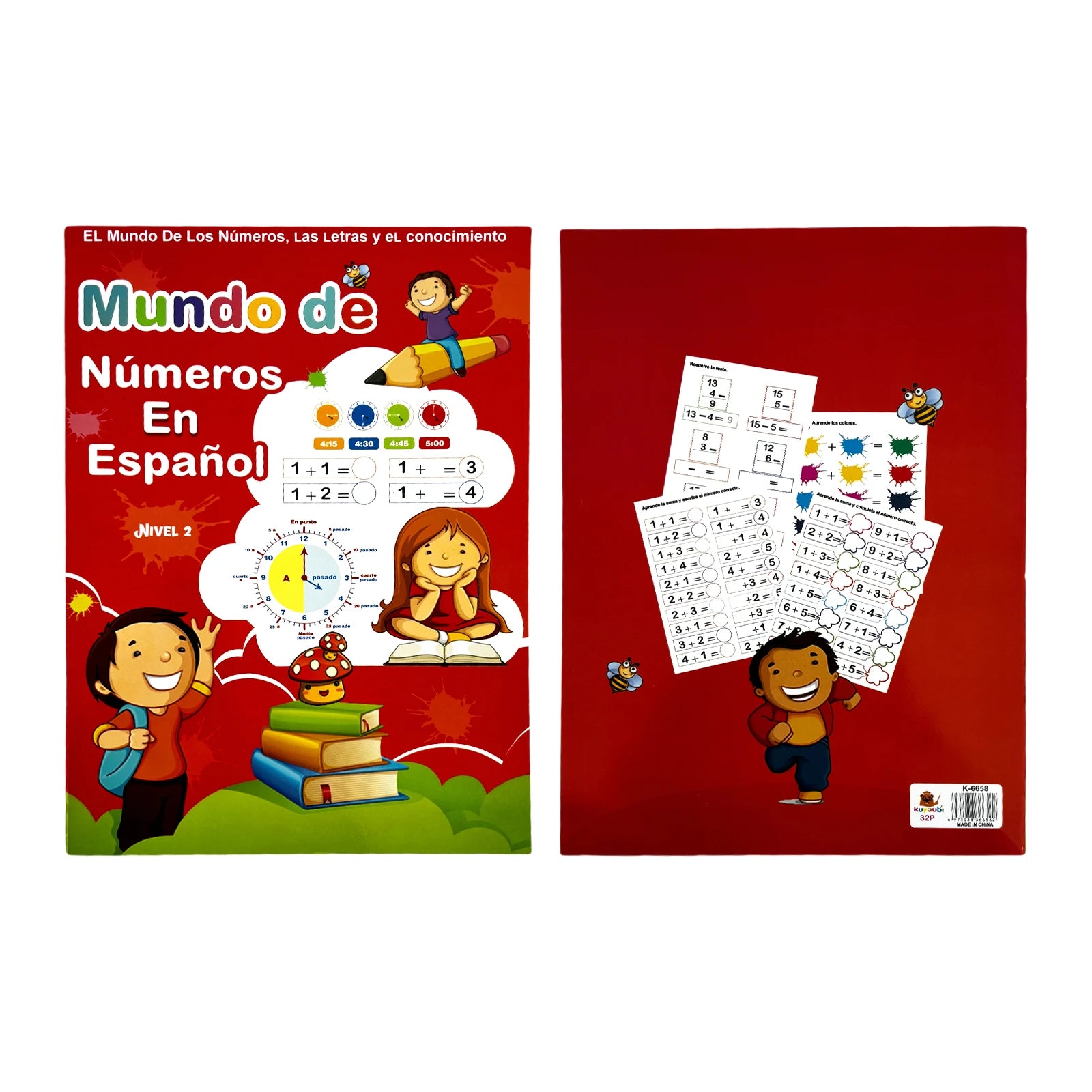 Spanish Children's Math Workbook Addition And Subtraction Oral Arithmetic Book 5-8 Years Old Primary School School Supplies
