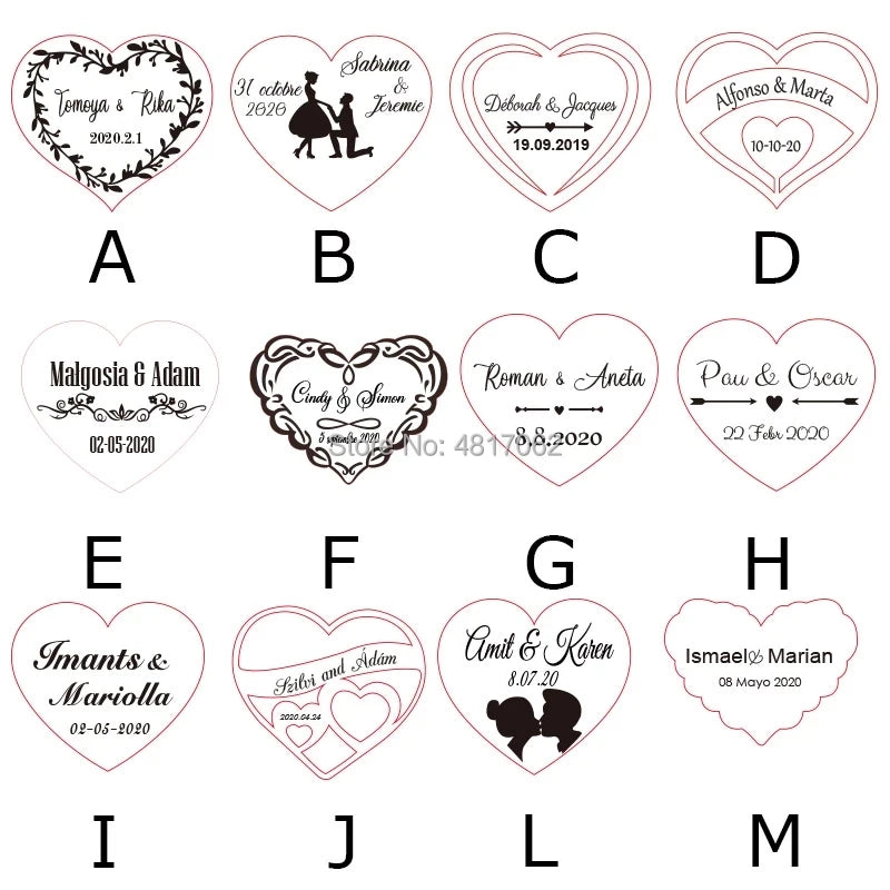 Transparent Wedding Guest Book, Guest Book, Heart-Shaped Flashing Silver Frame Guest Book, Heart-Shaped Guest Book