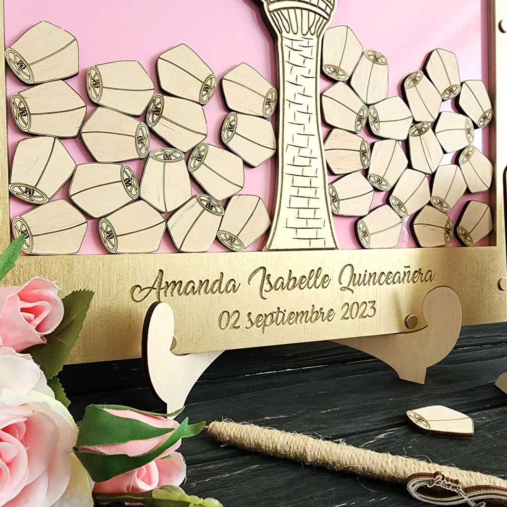 Princess Towel Guest Book, Fairytale Wedding, Alternative Box Guest Book, Fairy Guest Book, Castle Drop Box, Alternative Castle