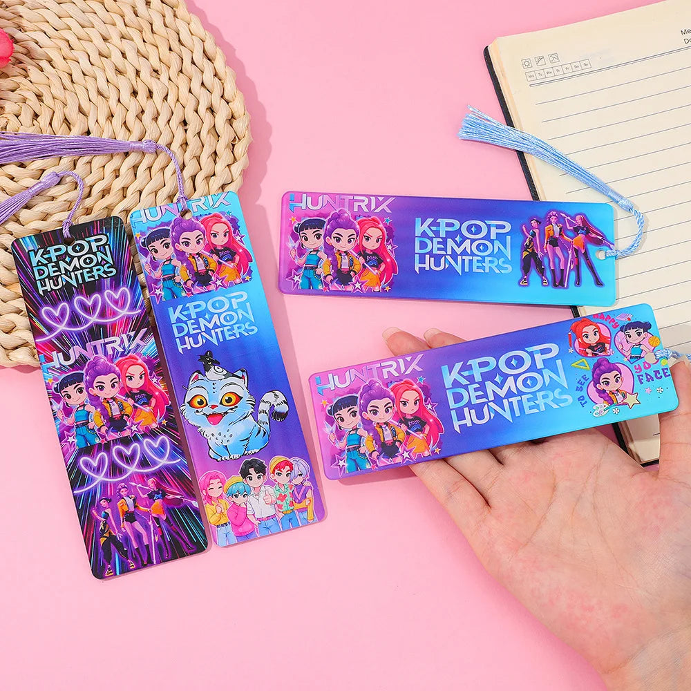 Kpop DDemon Hunter Notebook Acrylic Loose Leaf A7 Notebook Creative Rumi Mira Zoey Saja Cartoon DIY Notebook Student Stationery