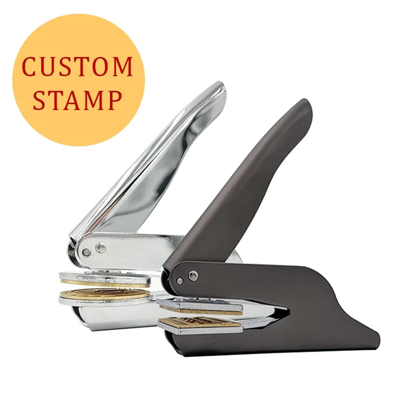Customized Embossed Stamp Personalized Custom Book Embosser Seal Wedding Invitation Logo Customization Embossing Paper Stamps