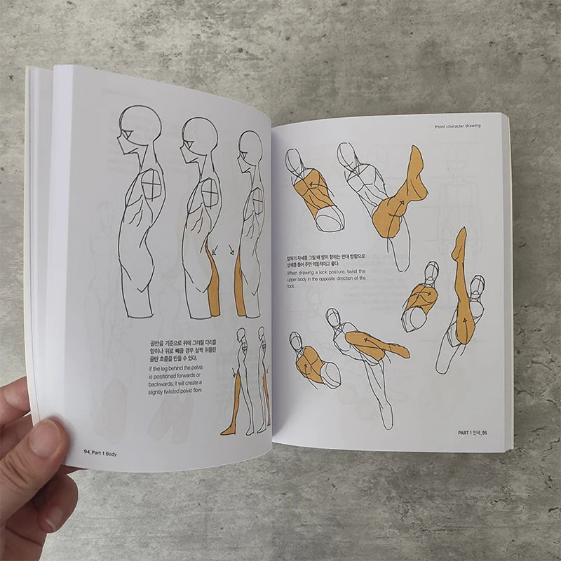 Korean Painter's Secret Character Quick Drawing Book Art Book Human Body Structure Modeling Hand-painted Technique Books