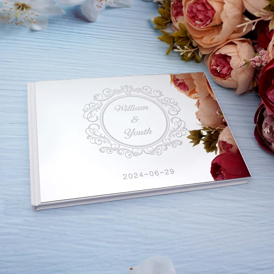 Personalized Anniversary Gift Wedding Guestbook Custom Wedding Book to Sign for Guests Baptism Mariage Decoration