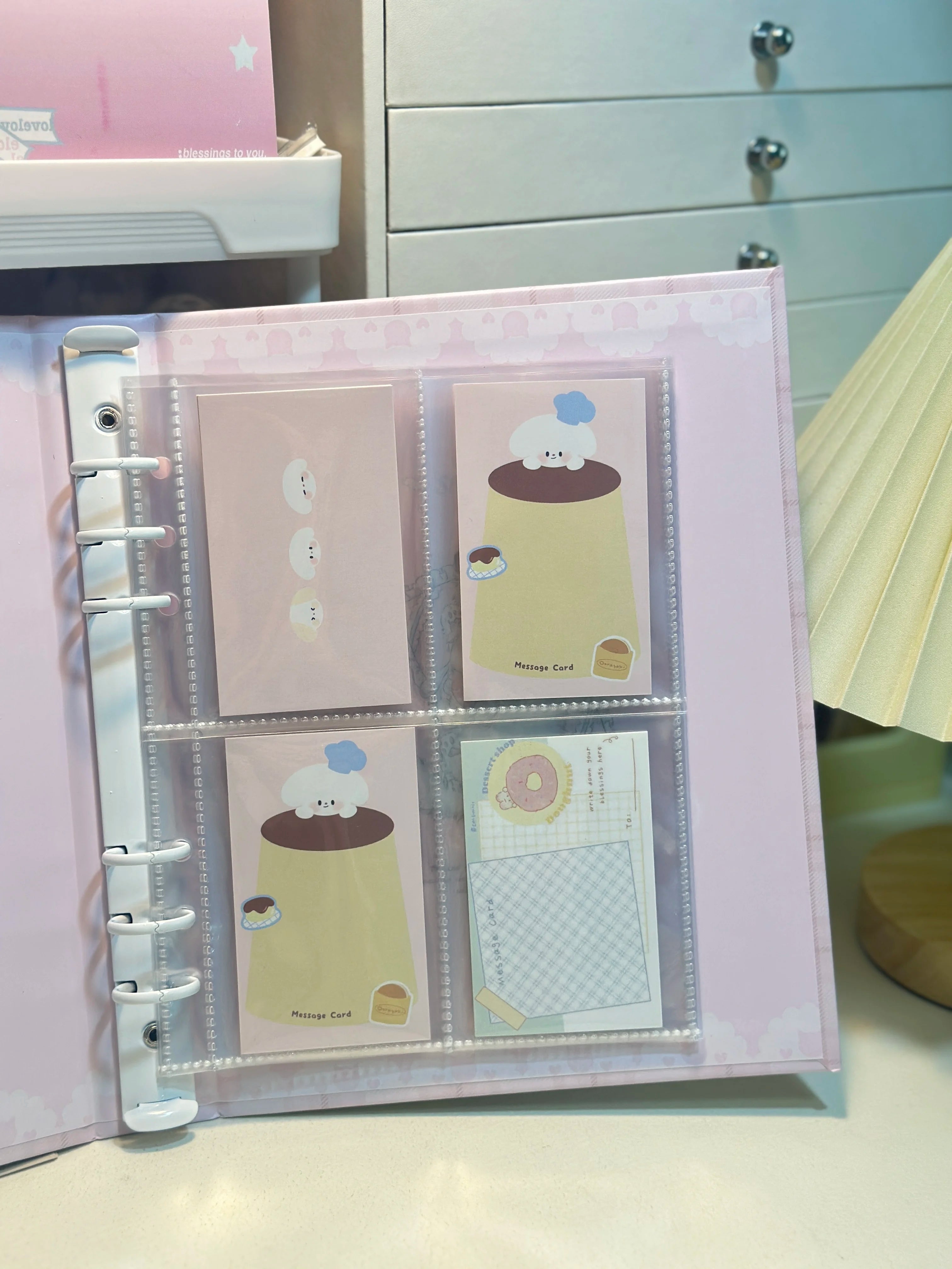 Cute Ragdoll Binder A5 4 Grid 3inch Photocard Holder Idol Photo Collect Book Card Album for Polaroid instax Girl Gift