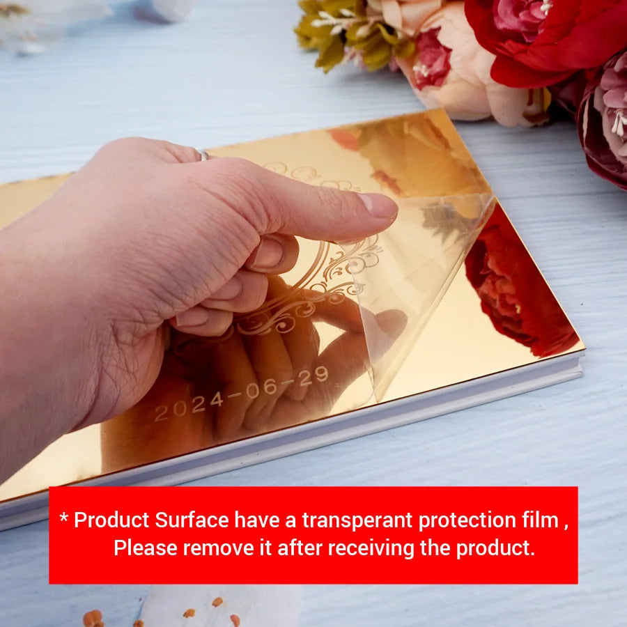 Personalized Anniversary Gift Wedding Guestbook Custom Wedding Book to Sign for Guests Baptism Mariage Decoration