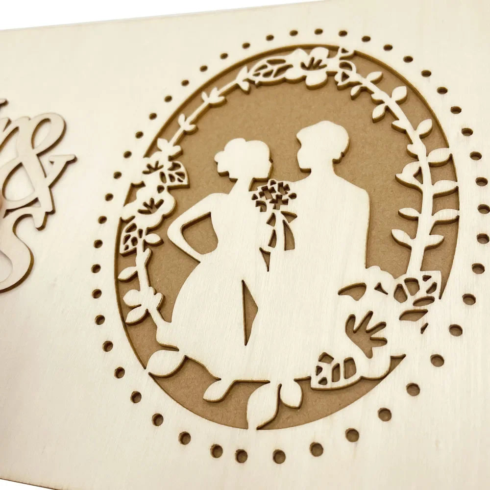 10/20/30/40 Pages Wedding Guest Book Wedding Signs Wood Wedding Signature Guest Book DIY Photo Album Party Decoration