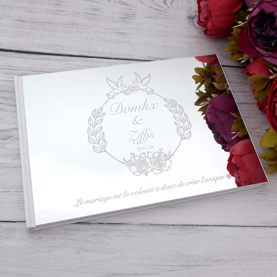 Personalized Signature Guest Book Custom Acrylic Mirror Bride & Groom Name Wedding Gift Bridal Shower Festive Party Supplies