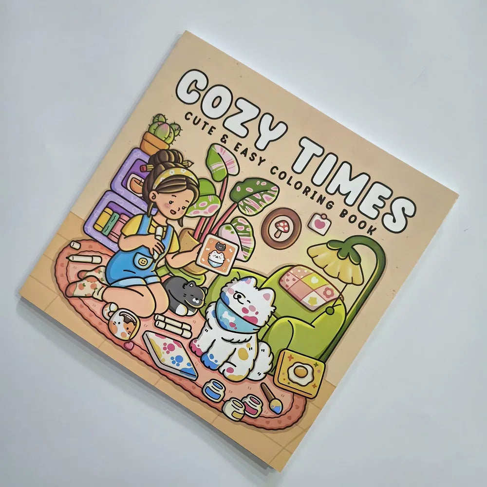 Adult Coloring Book Relaxation - Cute & Easy Designs for Stress Relief, Perfect Gift for Women, Birthday Party Favors