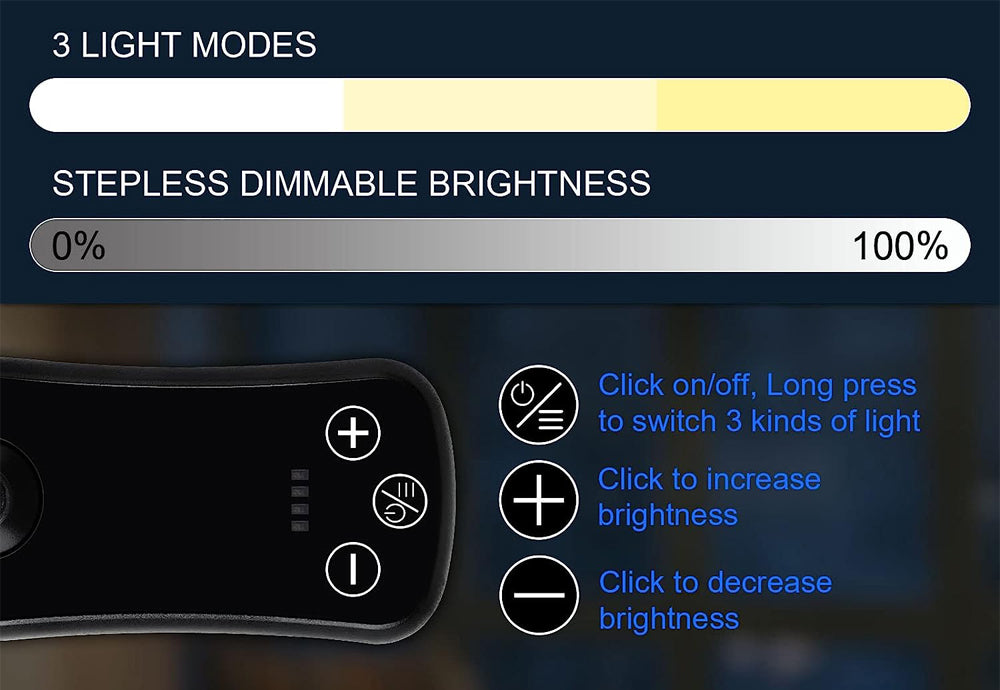 14 LED Clip On Book Light 3 Colors 8 Brightness Usb Rechargeable Night Light Portable Reading Light Book Lamp Mini Desk Lamp