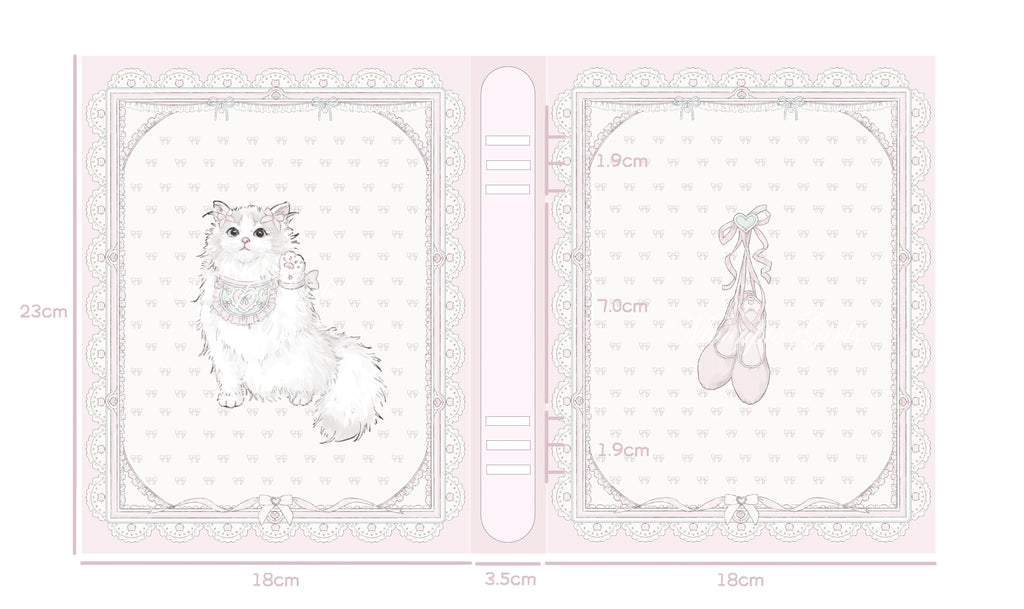 Cute Ragdoll Binder A5 4 Grid 3inch Photocard Holder Idol Photo Collect Book Card Album for Polaroid instax Girl Gift
